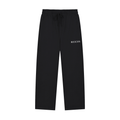 Solid Color Straight-Leg Sweatpants BLACK