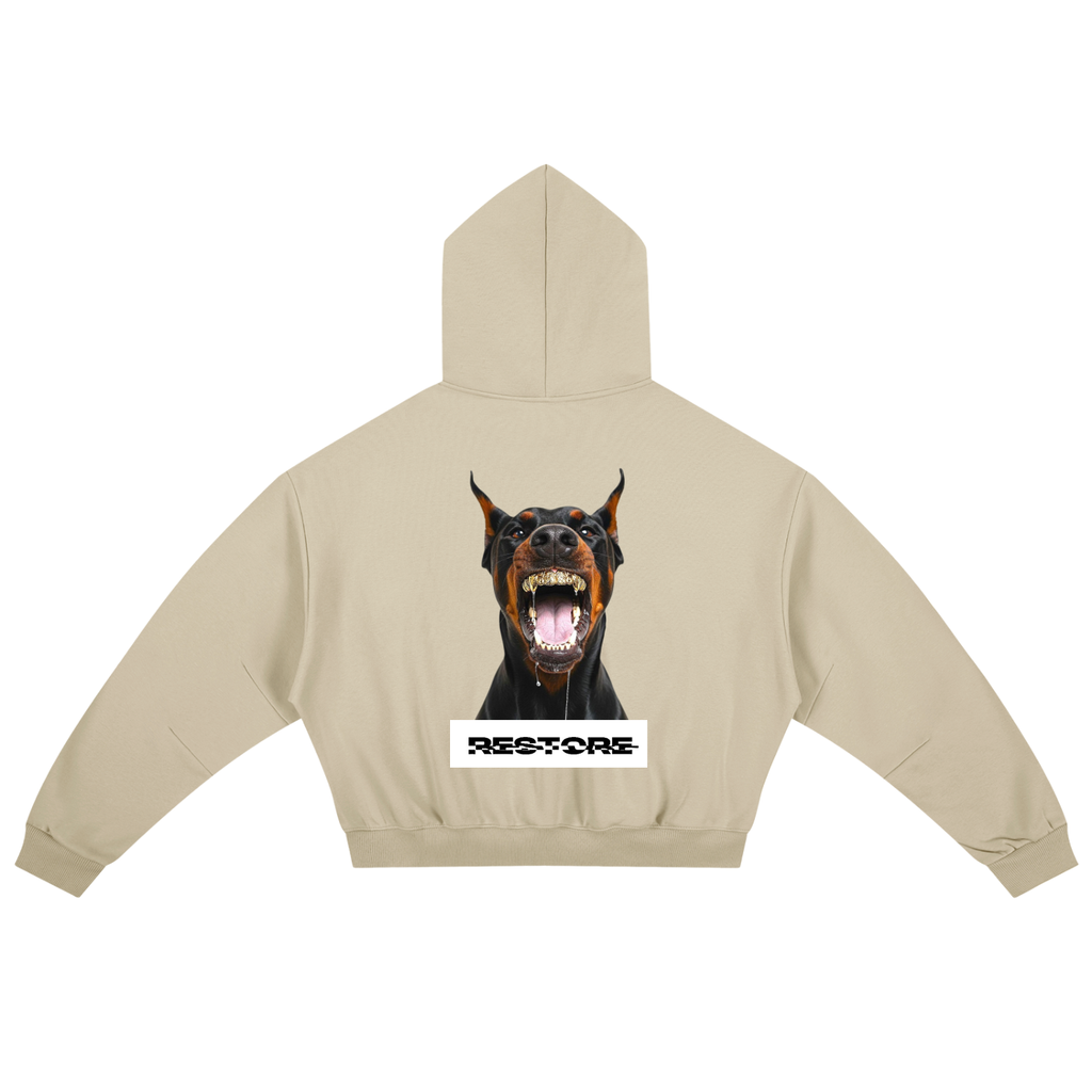 Essential Boxy Darted Sleeve Hoodie RESTORE -apricrot
