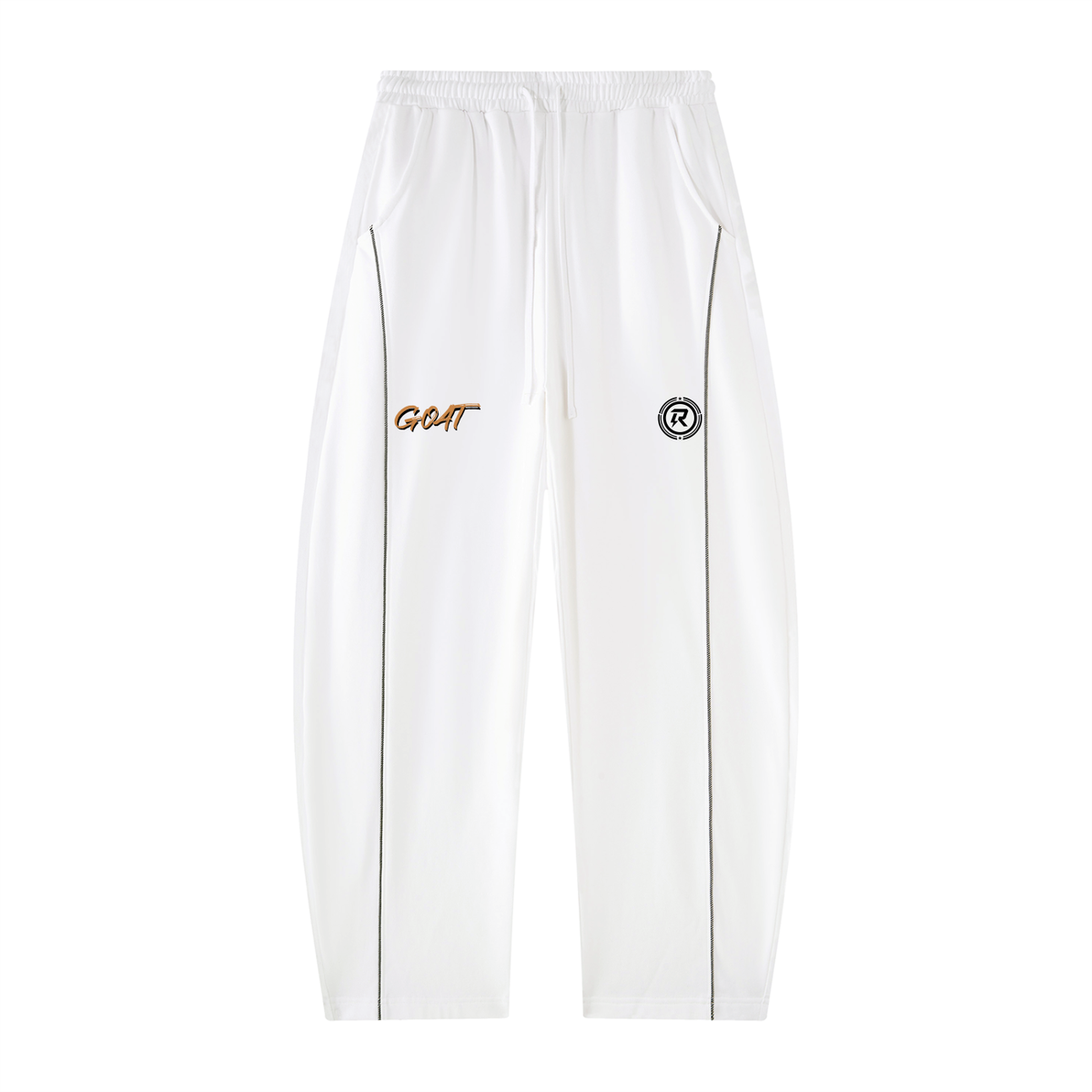 Unisex Heavyweight Barrel Leg Sweatpants WHITE
