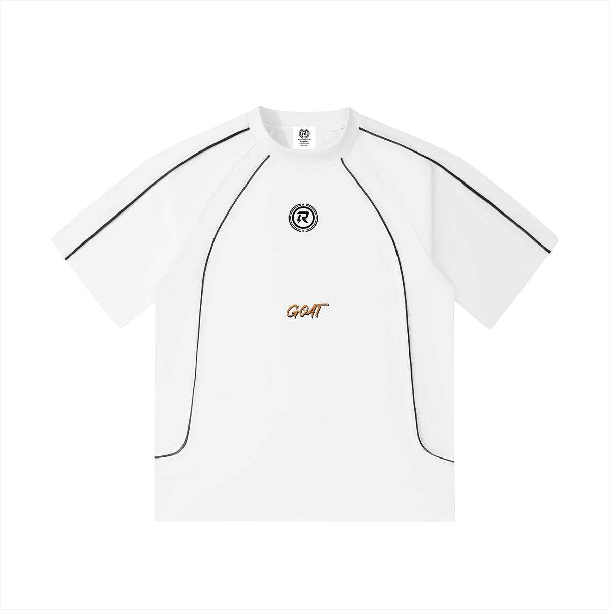 GOAT Contrast Stitch Raglan T-Shirt WHITE