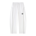Unisex Heavyweight Barrel Leg Sweatpants - WHITE