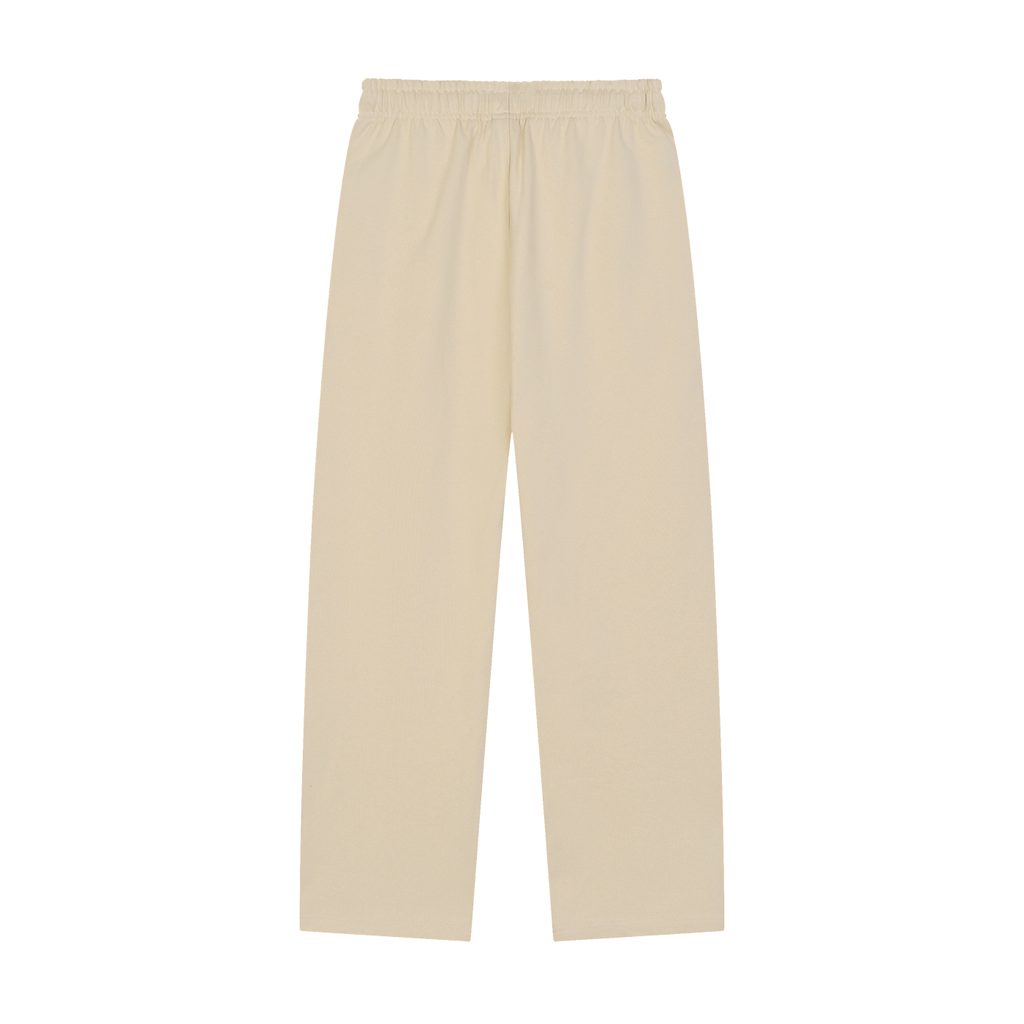 Solid Color Straight-Leg Sweatpants APRICOT