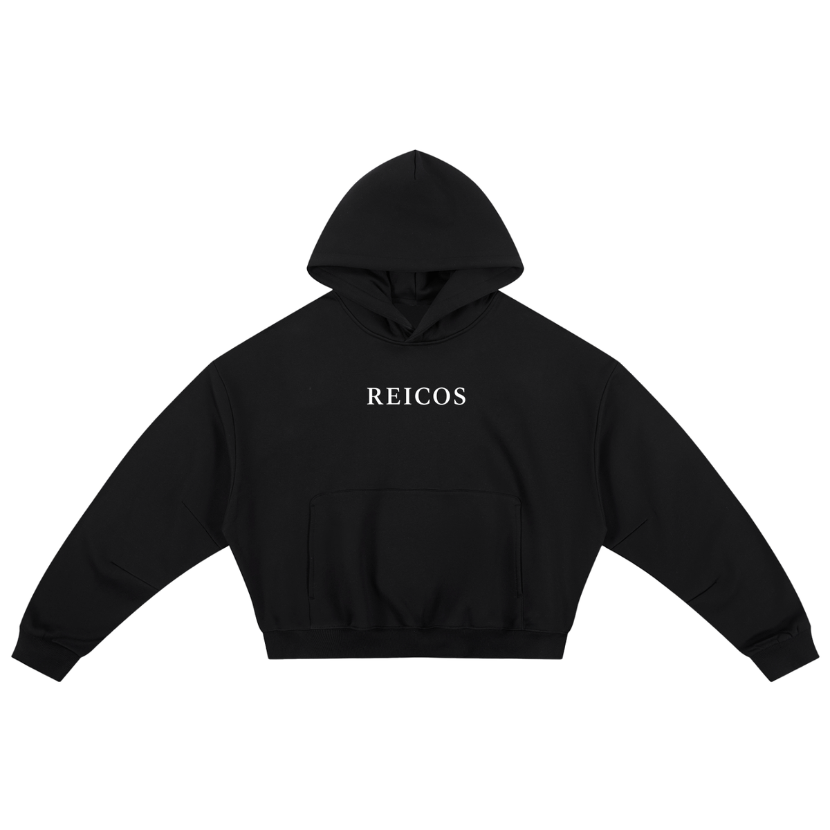 Essential Boxy Darted Sleeve Hoodie RESTORE-black