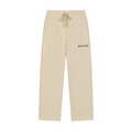 Solid Color Straight-Leg Sweatpants APRICOT